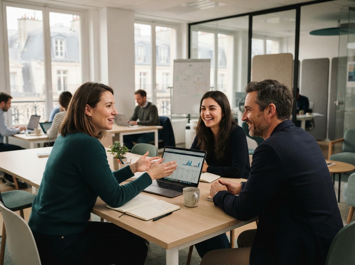 BFM — équipe technique analysant des tableaux de données financières